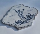 Stunning Authentic Antique 18th Century Hand Painted Dutch Delft Tile