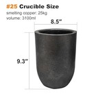 Nelyrho  25 55lb  25kg  Graphite Crucible Silicon Carbide Clay Melting Cauldron