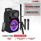 5core Party Speaker 2pc Bluetooth 250w Rechargeable Outdoor Pa Dj System W 4 Mic