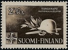 Stamp Finland Sc B58-9 Wwii 1943 Military Soldier Helmut Sword Iron Cross Mnh