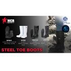 Rubber Fishing Hunting Boots Black Waterproof Pvc Mens Work Mud Dirt W steel Toe
