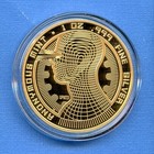 Anonymous Bitcoin 1oz Silver Proof Guardian 24k Gold Finish Limited Edition  85