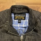 Icon Strong Arm Motorcycle Jacket Men   s Medium Grey Black Leather Sleeves