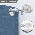 Curtain Rods For Windows 66 To 120 Inches Adjustable Heavy Duty 66 -120  Silver