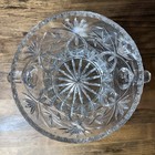 Vintage Heavy Cut Crystal Wine Cooler Champagne Ice Bucket With Handles 8 75   