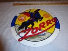 Vintage Shell Gasoline Motor Oil  zorro   Tornado 18  Jumbo Porcelain Metal Sign