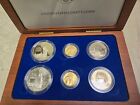 1986 Us Liberty Commemorative 6 Coin Set - 2 Silver Dollars  2 Gold  5 Proof Coa