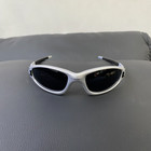 Vintage 90s Oakley Straight Jacket 99 Muzm 9505 Silver Black Lenses Frames