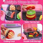 Kids Bbq Grill Playset Kitchen Toy Set With Pretend Smoke Sound Light    
