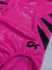 Great Gk Elite Medium Gymnastics Dance Leotard Mystique Shiny Wet Look Neon Pink