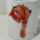 Tabby Cat Coffee Mug White Orange Kitten Cat Lover
