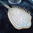 Vintage Gold And Silver Tone Vanity Dresser Set With Brush mirror powder Box 