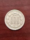 1865 United States Three Cent Coin - Circulated Civil War Coin