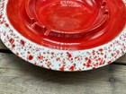 Vintage Mid-century Modern Style Ashtray Red   White Speckles Pottery Unique