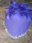  Hologram Mitts Or Hat With Feathers Purple Hologram Sequin Trim Costume Items