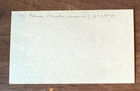 Hof Jim Palmer Autograph Signed 3 X 5 Index Card - Orioles