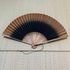 Men s Japanese Fan Lacquer Gradient Brown Black Bamboo