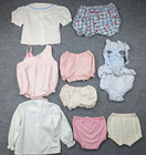 Vintage Clothing Lot Girl 9 Pieces Retro Union Made Bloomers Shirt Preppy Ruffle