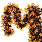 50ft Halloween Tinsel Garland Halloween Decorations  Orange Black Shiny 