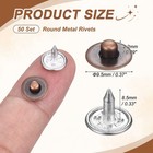 50 Sets Jean Rivets 9 5mm Metal Jeans Buttons Glossy Style Red Age Copper