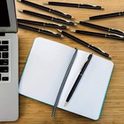 Slim Ballpoint Pens Bulk - Black Ink 1 0mm Medium Point Retractable Metal Pen