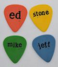 Pearl Jam Guitar Picks Vintage Tour Picks Eddie -mike-stone-jeff Rare  Lot Of 4