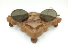 Antique Smoky Brass Sunglasses Vtg Civil War Glasses Spectacles Rare