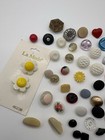 Lot Of Vintage Buttons Small Novelty Fabric Covered Fancy 