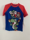 Super Mario Swim Trunk   Rashguard Set Upf 50  For Toddlers Size 5t