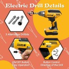 Kids Tool Set With Tool Box   Electronic Toy Drill  Pretend Play Kids Constru   