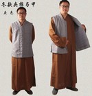 New Winter Plus Cotton Clothes Coats Vest Zen Buddhist Monk Tops Jackets