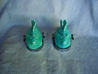 2 Chicken Of The Sea Tuna Fish Baker Salad Server With Lid   Stand  Lot 1 Green