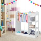 Kids Dress Up Storage With Mirror-white - Color  White