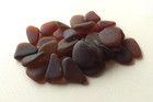 36 Pcs Brown Beach Sea Glass  Premium Jewelry Grade Mediums