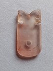 Ancient Andara Carved Amulet pendant double Dragon Heads W bi heaven Symbol