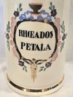 Lrg Antique French Apothecary Jar Rhceados Petala Poppy Seed Porcelain Pharmacy 