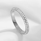 Full Real Moissanite Wedding Ring Women s Engagement Band 18k White Gold Plated