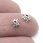 10 Silver 5mm Leaf Bead Caps  Premium Findings For Elegant Jewelry Design