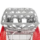 2-in-1 Shopping Cart And High Chair Cover For Baby  Padded Gray Elephant 