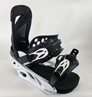 Used  300 Burton Cartel Snowboard Bindings Black White Size S M L   All Hardware