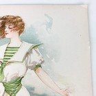 Antique 1908 Victorian Swimming Suit Clad Lady Print Maud Stumm Gray Litho Co
