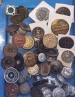 175 Embossed Vintage Metal Buttons Wobbly Trouser Overall Jean Shirt Antique