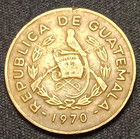 Guatemala 1970 Un Centavo Bartalome D Casa Brass Sur America Coin Beautiful Coin
