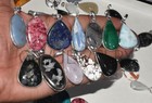Larimar Moonstone   Mix Gemstone Solid 925 Sterling Silver Pendants Lot Wh-124