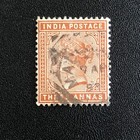 1882 India 3a Stamp-madras-three Annas-queen Victoria-sg In 93-used