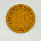 Rare 1930 s Las Vegas Club   25 Chip - Yellow Las Vegas Nevada