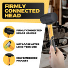2-piece Rubber Mallet Hammer Set  8oz Rubber Hammer Mallet   25mm Double-faced S