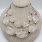 Vintage Lucite Necklace Chunky Layered Statement 19 Inch