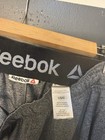 Reebok Men s L g Regular Athletic Shorts Gray Logo Elastic Waist Polyester Knit