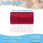 Tulle Fabric Rolls 6  By 50 Yards Fabric Spool Tulle For Diy  Burgundy